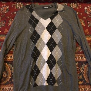 Gray Argyle Sweater